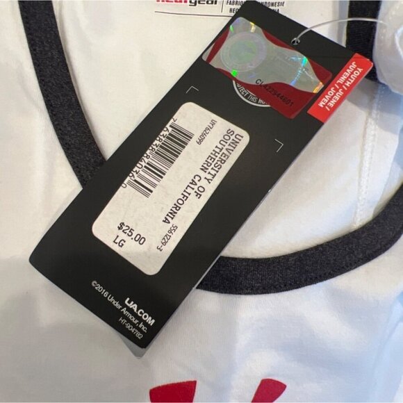 Under Armour USC Trojans Youth Tank Top Size Large Trojans Heat Gear Racerback - Picture 6 of 7